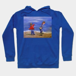 Playing on the beach Hoodie